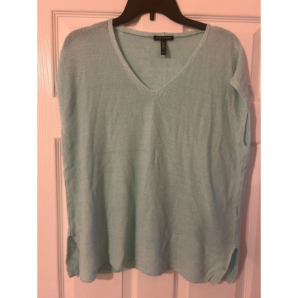 Eileen Fisher Oversize Sweater Tunic Tank Organic Linen Womens Petite Medium